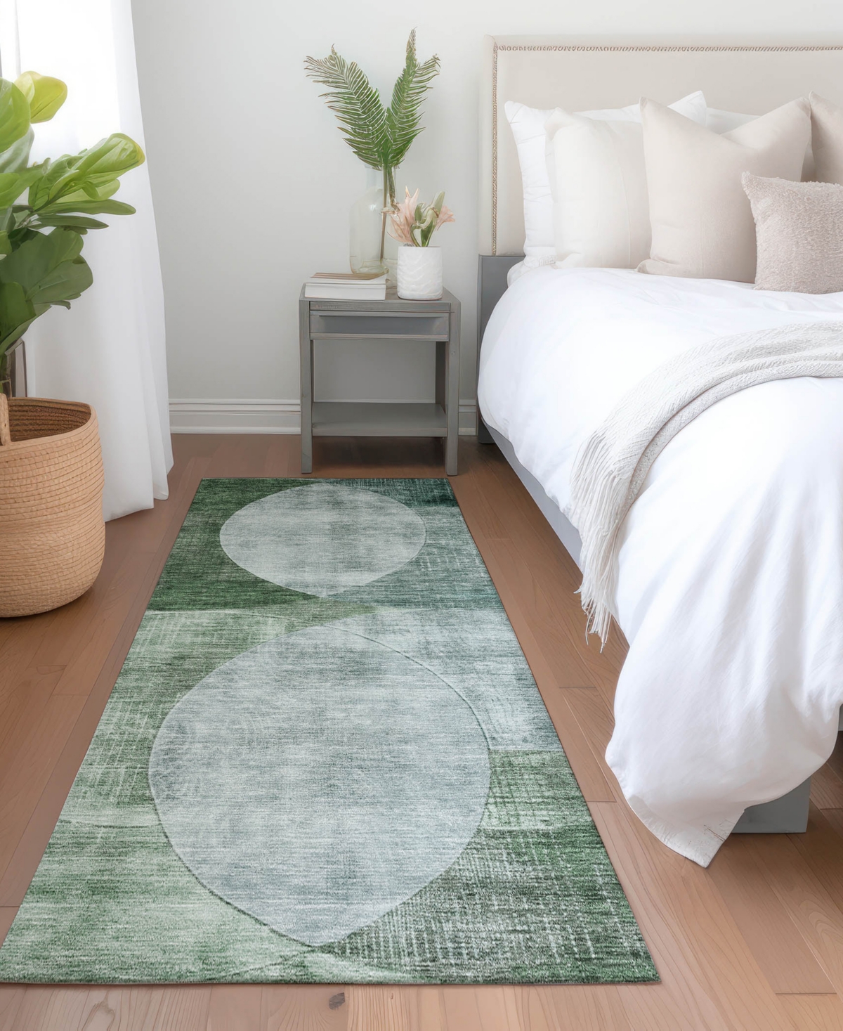 Addison Chantille Machine Washable Acn1140 2'3"x7'6" Runner Area Rug In Mint