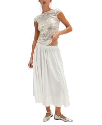 Free People - Women's Late Last Night Sequin T-Shirt