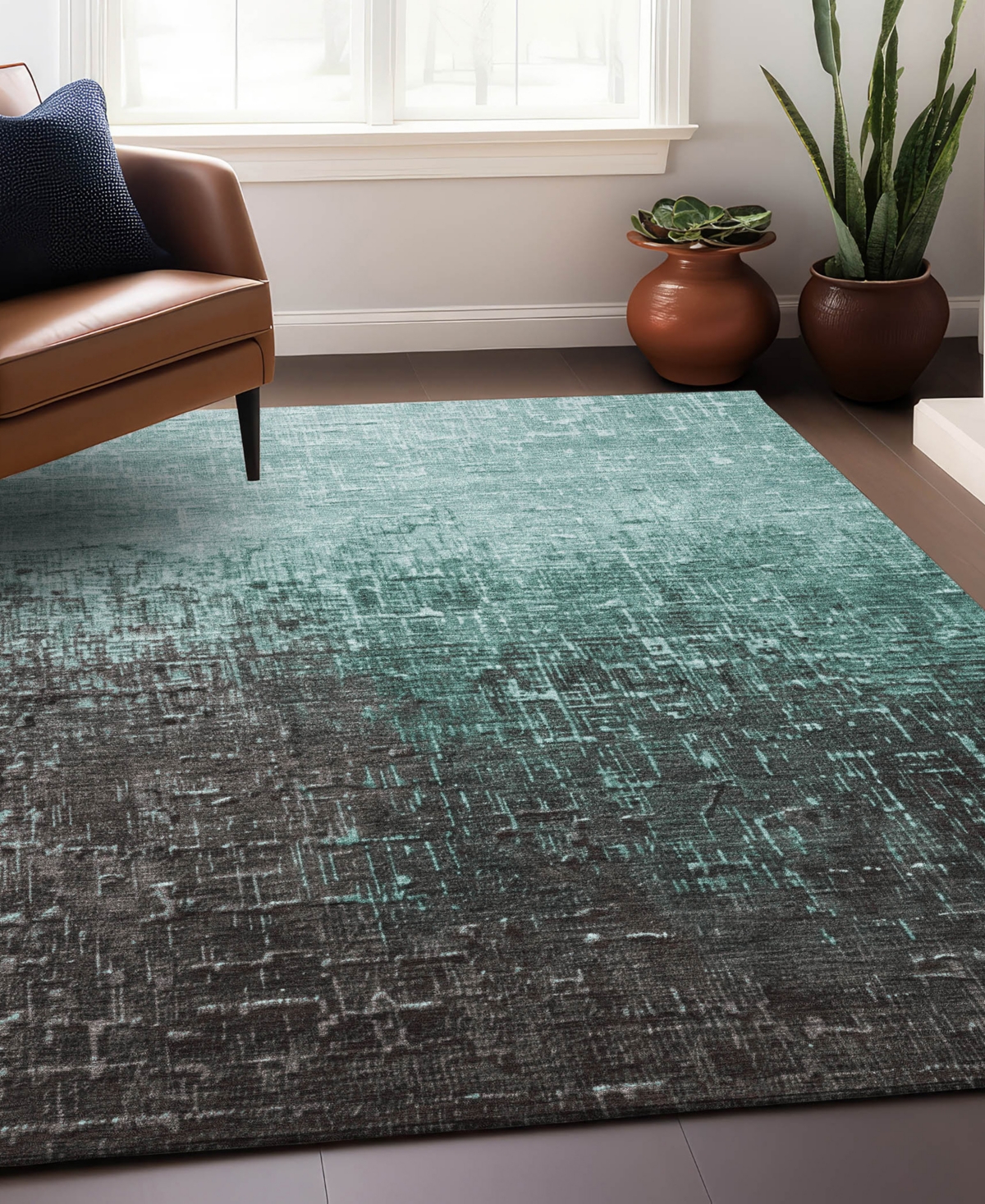 Addison Chantille Mahine Washable Acn1066 5'x7'6" Area Rug In Teal