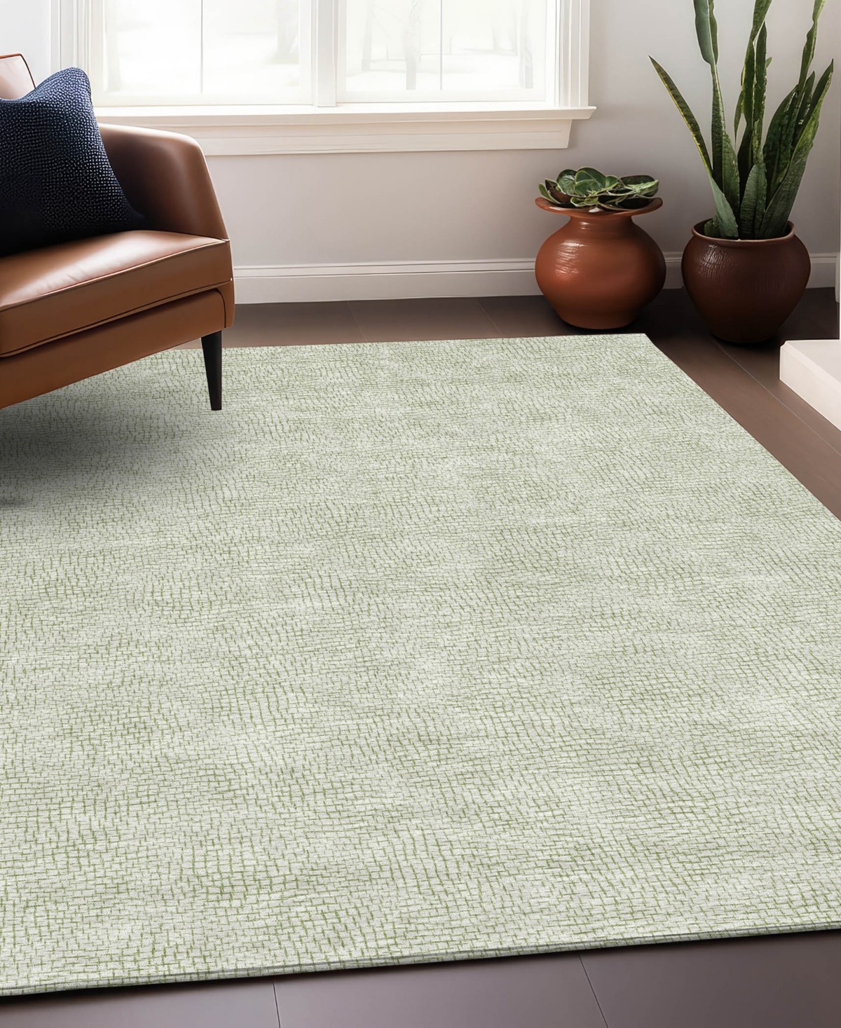 Addison Chantille Mahine Washable Acn1058 5'x7'6" Area Rug In Grass