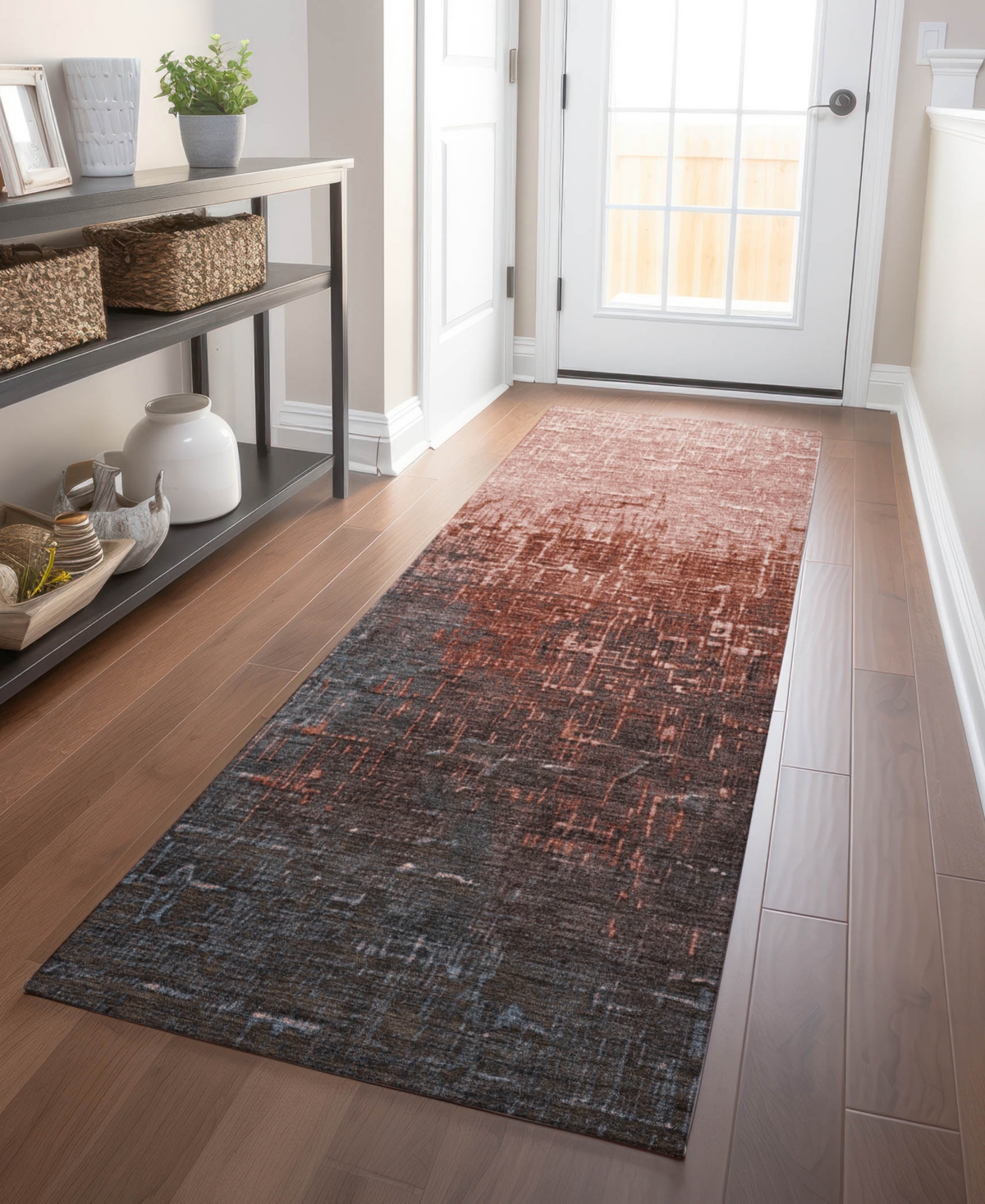 Addison Chantille Mahine Washable Acn1066 2'3"x7'6" Runner Area Rug In Paprika