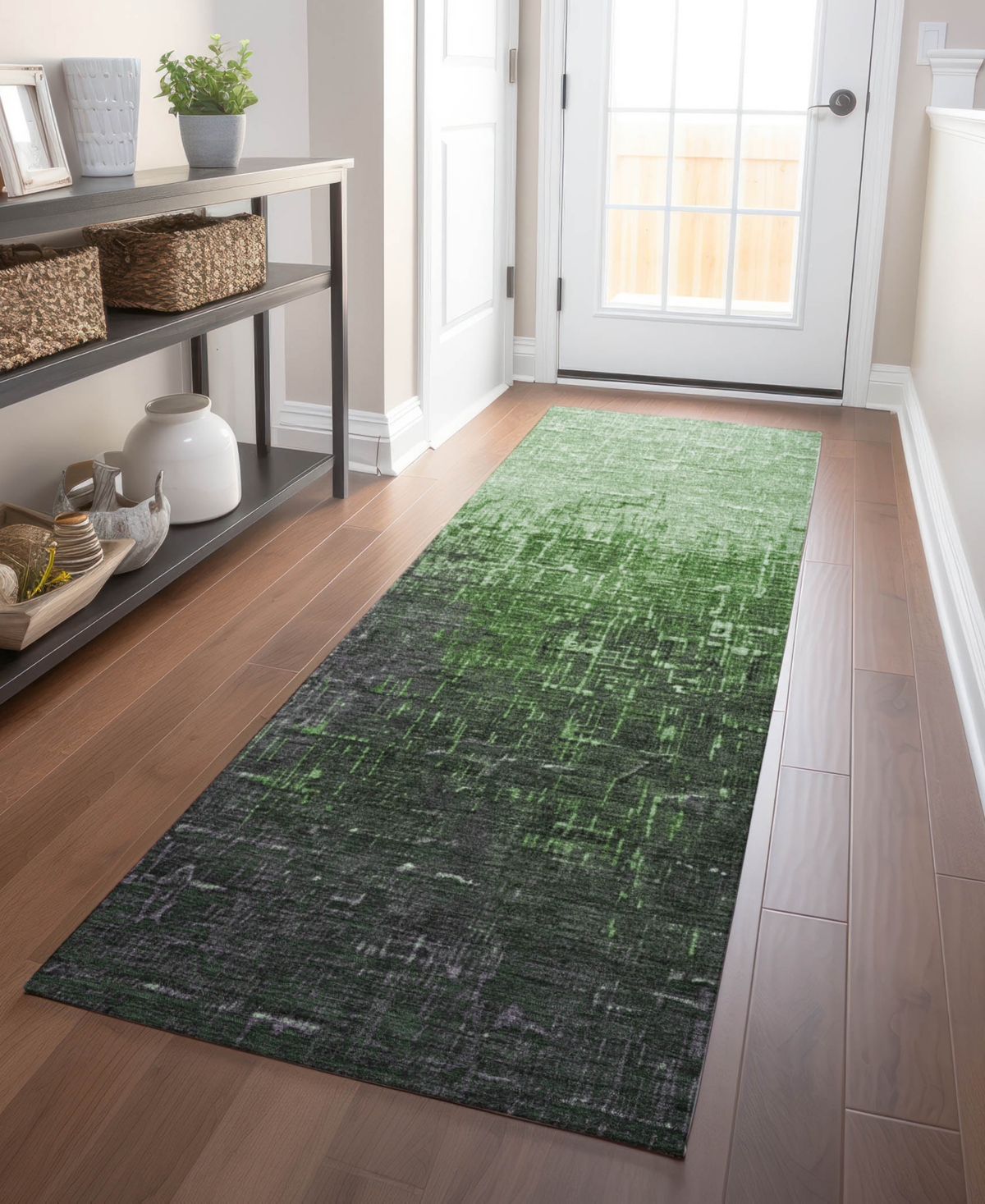 Addison Chantille Mahine Washable Acn1066 2'3"x7'6" Runner Area Rug In Green