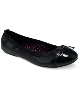 girls black sperrys