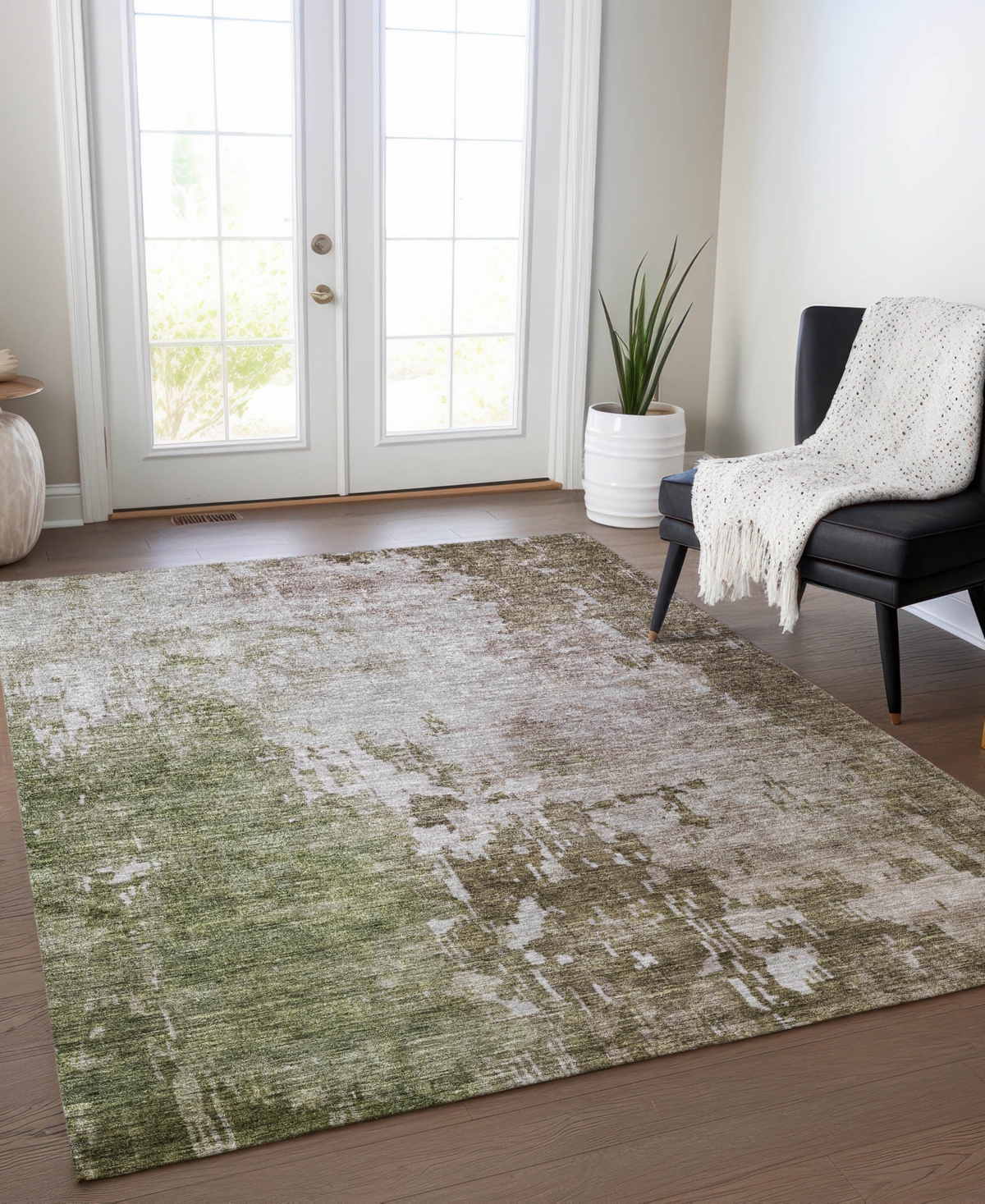Addison Chantille Machine Washable Acn1159 9'x12' Area Rug In Brown