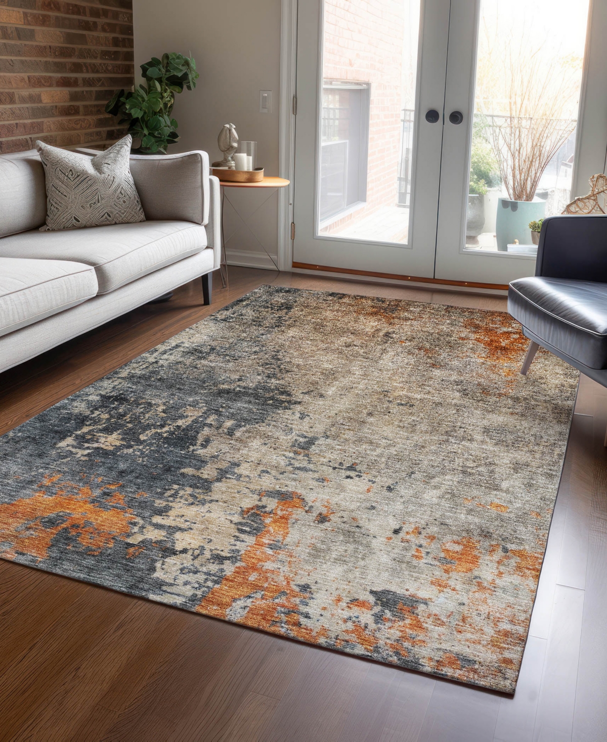 Addison Chantille Machine Washable Acn1212 8'x10' Area Rug In Khaki