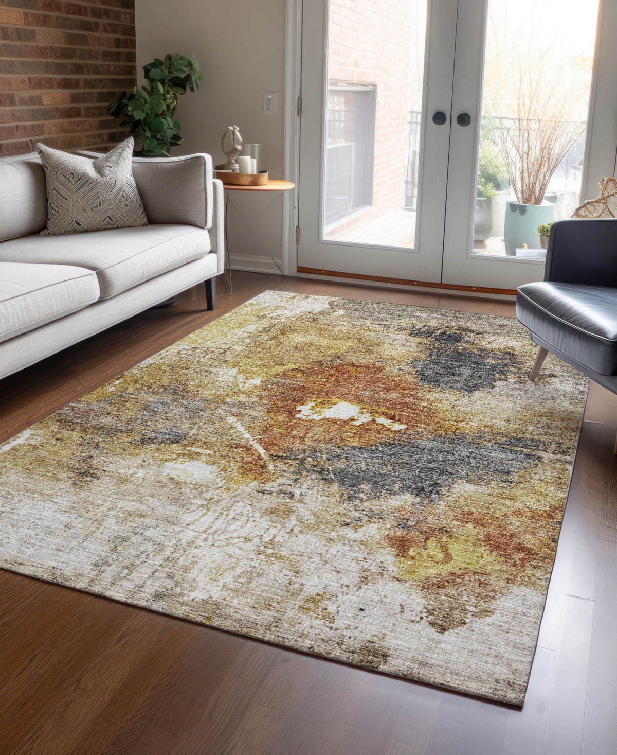 Addison Chantille Machine Washable Acn1199 5'x7'6" Area Rug In Taupe