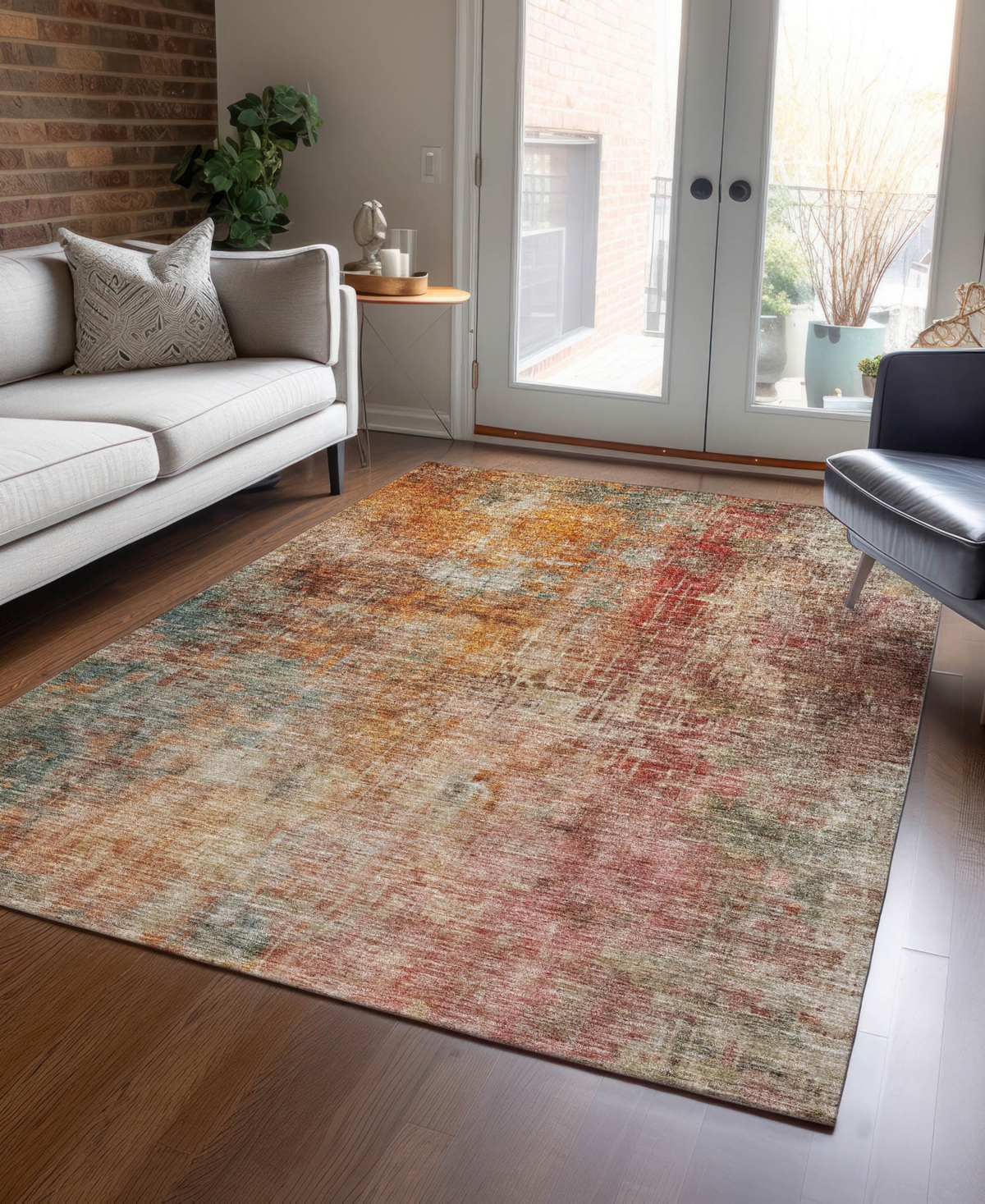 Addison Chantille Machine Washable Acn1213 3'x5' Area Rug In Tan