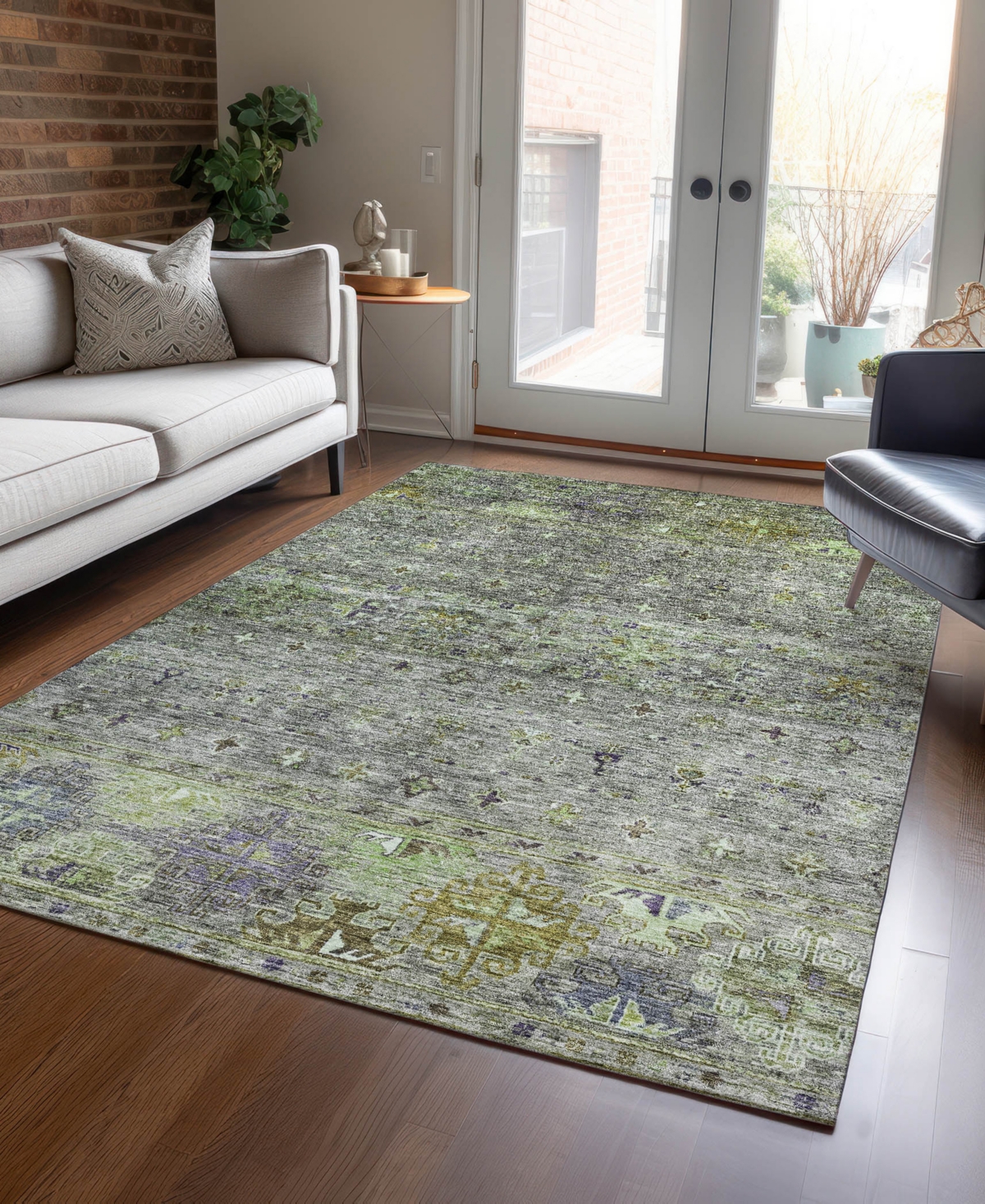 Addison Chantille Machine Washable Acn1220 2'6"x3'10" Area Rug In Sage