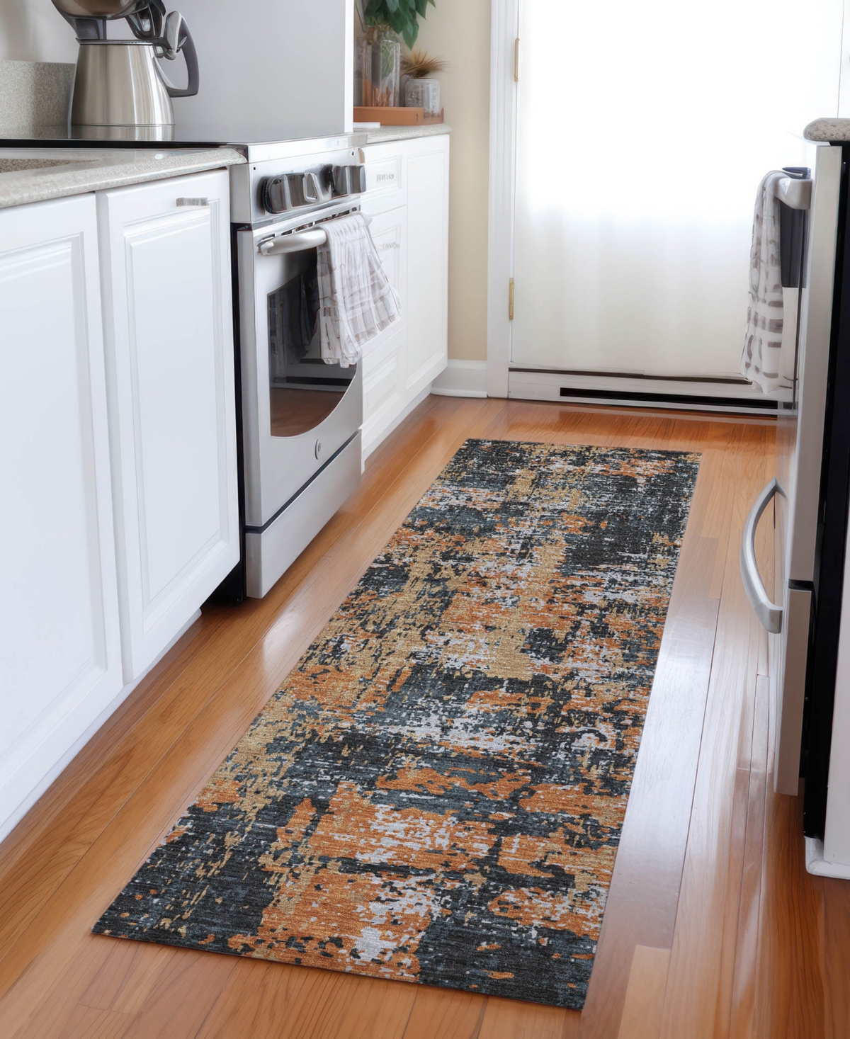 Addison Chantille Machine Washable Acn1008 2'3"x7'6" Runner Area Rug In Charcoal