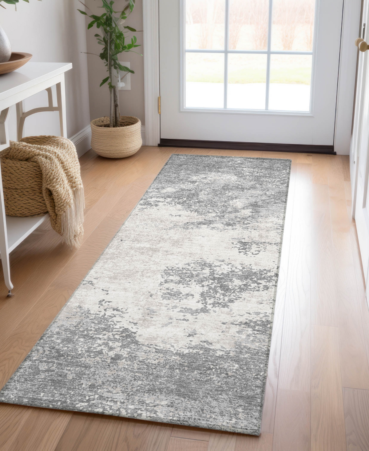 Addison Chantille Mahine Washable Acn1027 2'3"x7'6" Runner Area Rug In Gray