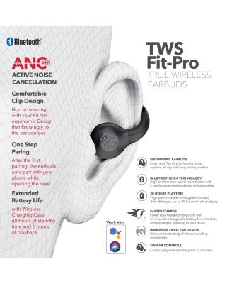 Wave-66 True Wireless Earbuds, Bluetooth, 20H Playtime