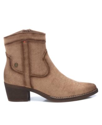 Women's Italian Western Suede Booties By