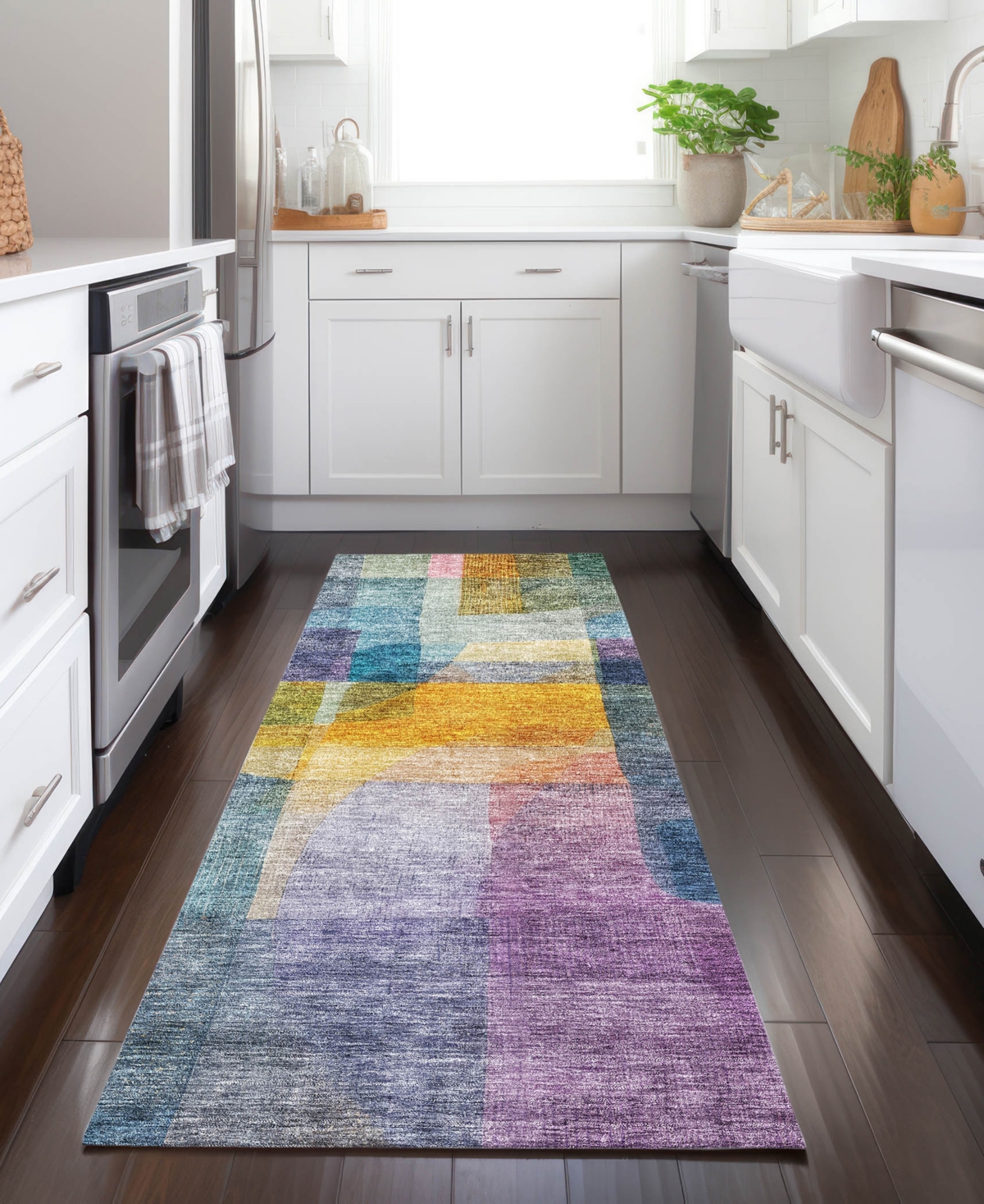 Addison Chantille Machine Washable Acn1113 2'3''x7'6'' Runner Area Rug In Blue