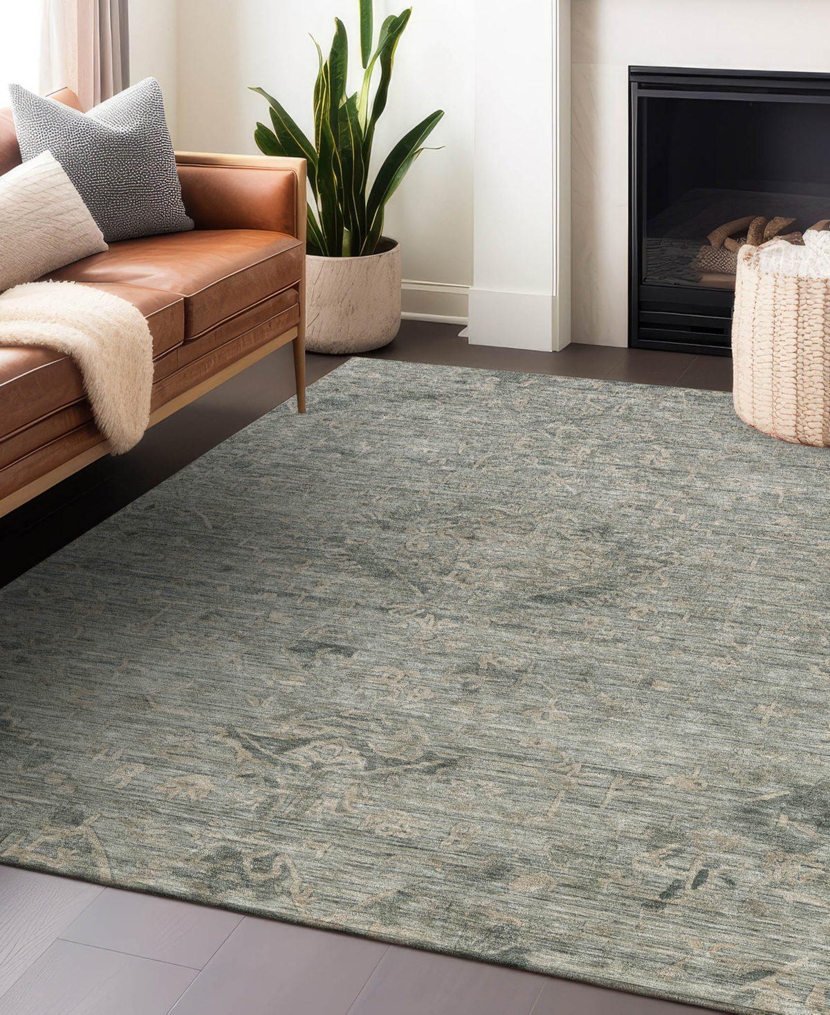Addison Chantille Machine Washable Acn1111 2'6''x3'10'' Area Rug In Sage