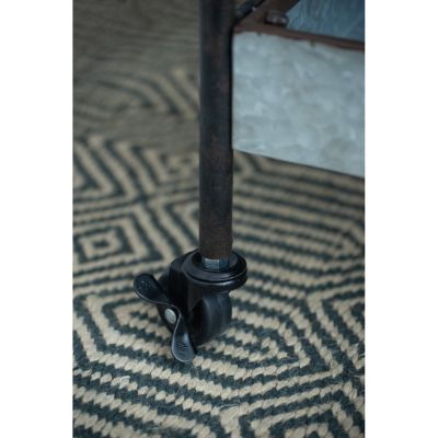 35x12.5x40" Homestead Galvanized Shelf Display 3-tier