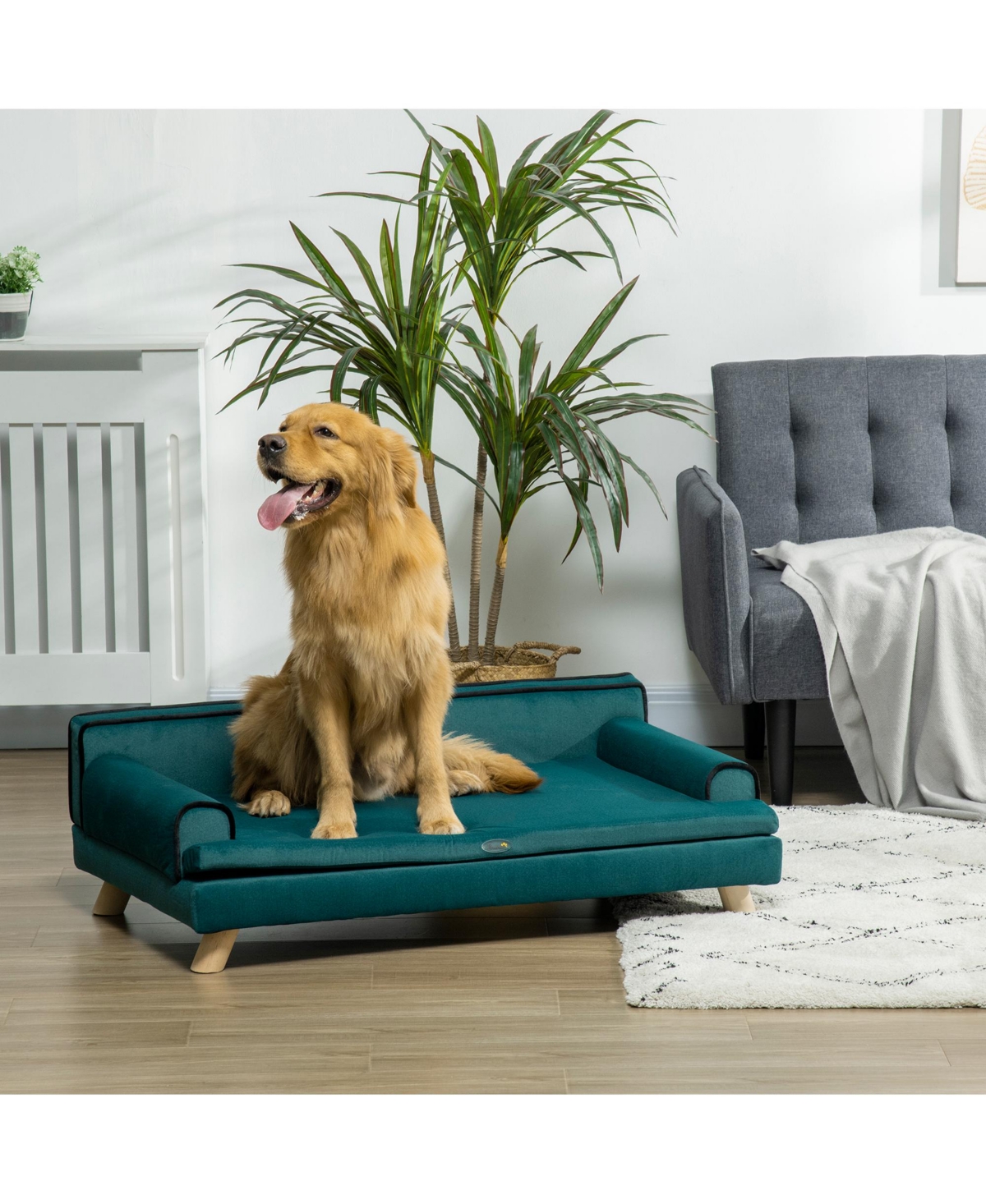 PawHut Soft Foam Dog Couch for a Fancy Dog Bed, Dog Sofa Bed,