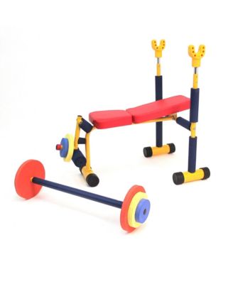 Children's Exercise Equipment Weight Lifting Bench Set