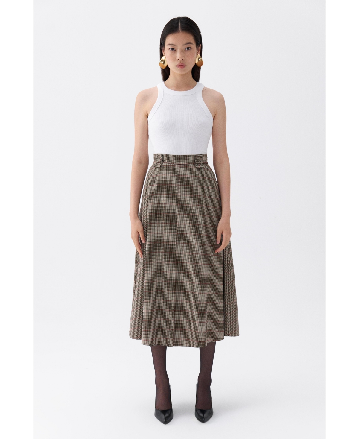 Nocturne Women's Printed Midi Skirt - Multi-colored