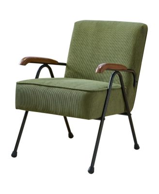 Modern Fabric Armchair with Metal Legs