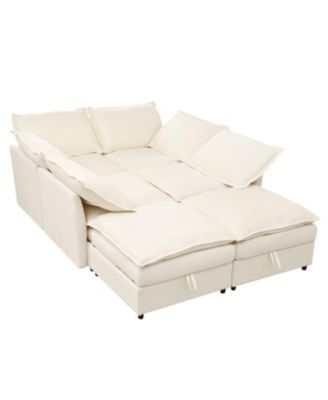 Mirod 6-Piece Modular Sofa Bed with Storage