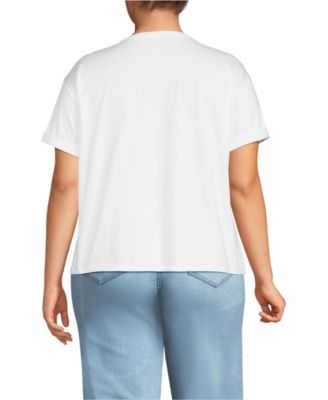 Plus Size Oversized Supima Short Sleeve Crew Neck T-Shirt