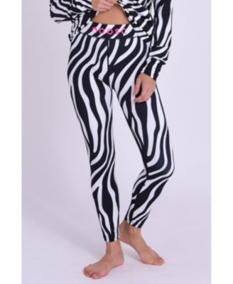 Women's Baselayer Leggings - Hotel California Zebra Print