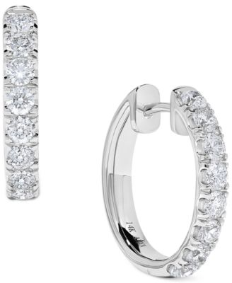 Diamond Hoop Earrings (1-1/3 ct. t.w.) in 14k White Gold
