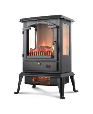 Freestanding Portable Electric Fireplace Heater Stove w/Remote Control
