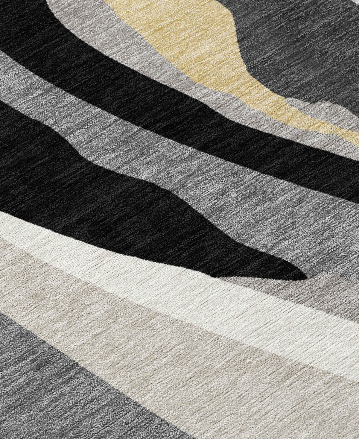 Addison Chantille Mahine Washable Acn1047 9'x12' Area Rug In Black