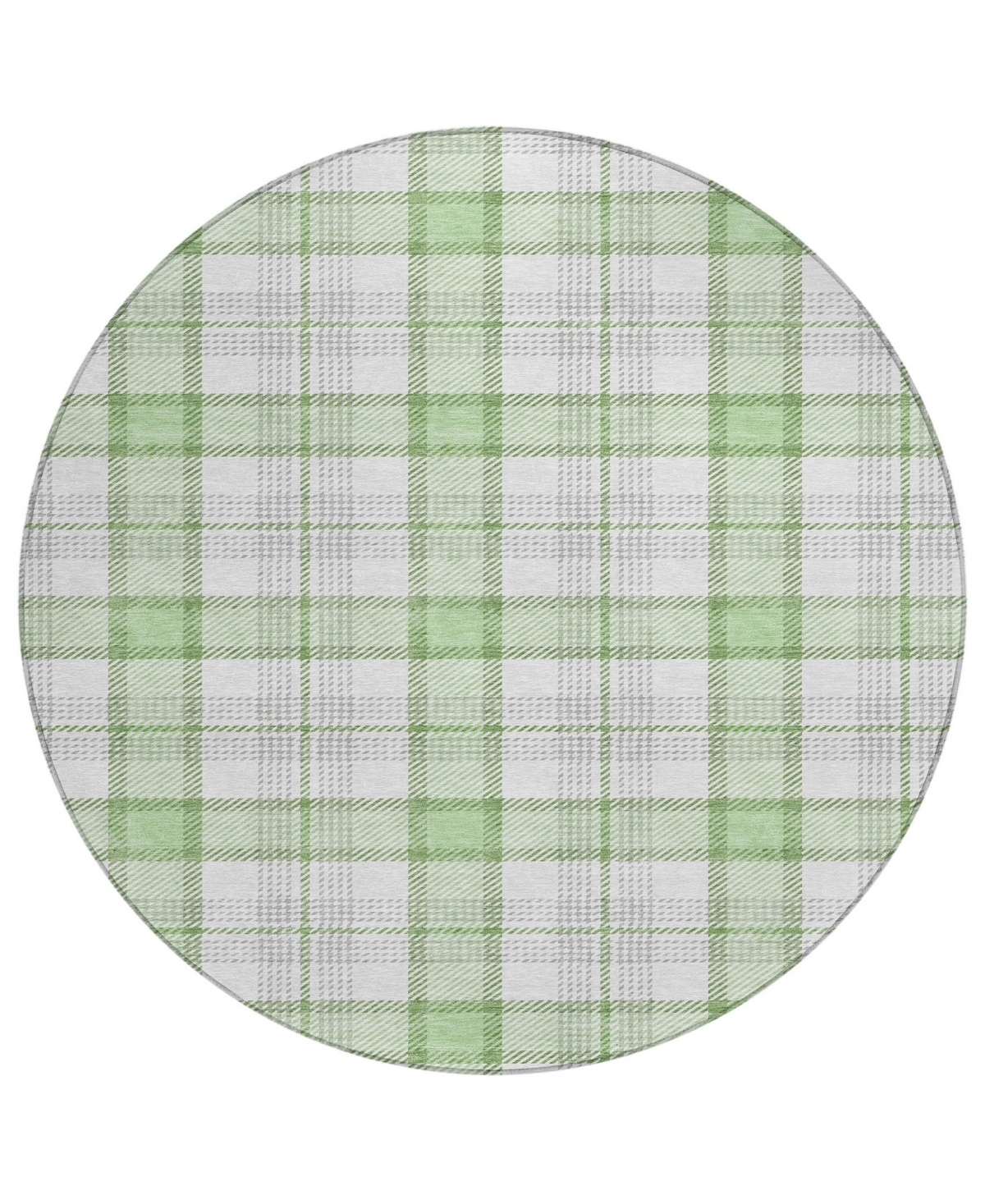Addison Chantille Mahine Washable Acn1052 8'x8' Round Area Rug In Mint