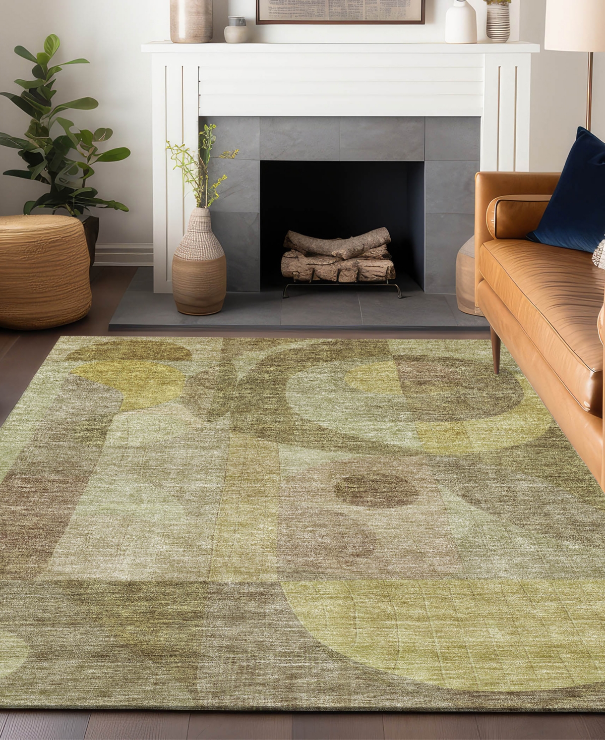 Addison Chantille Machine Washable Acn1118 9'x12' Area Rug In Wheat