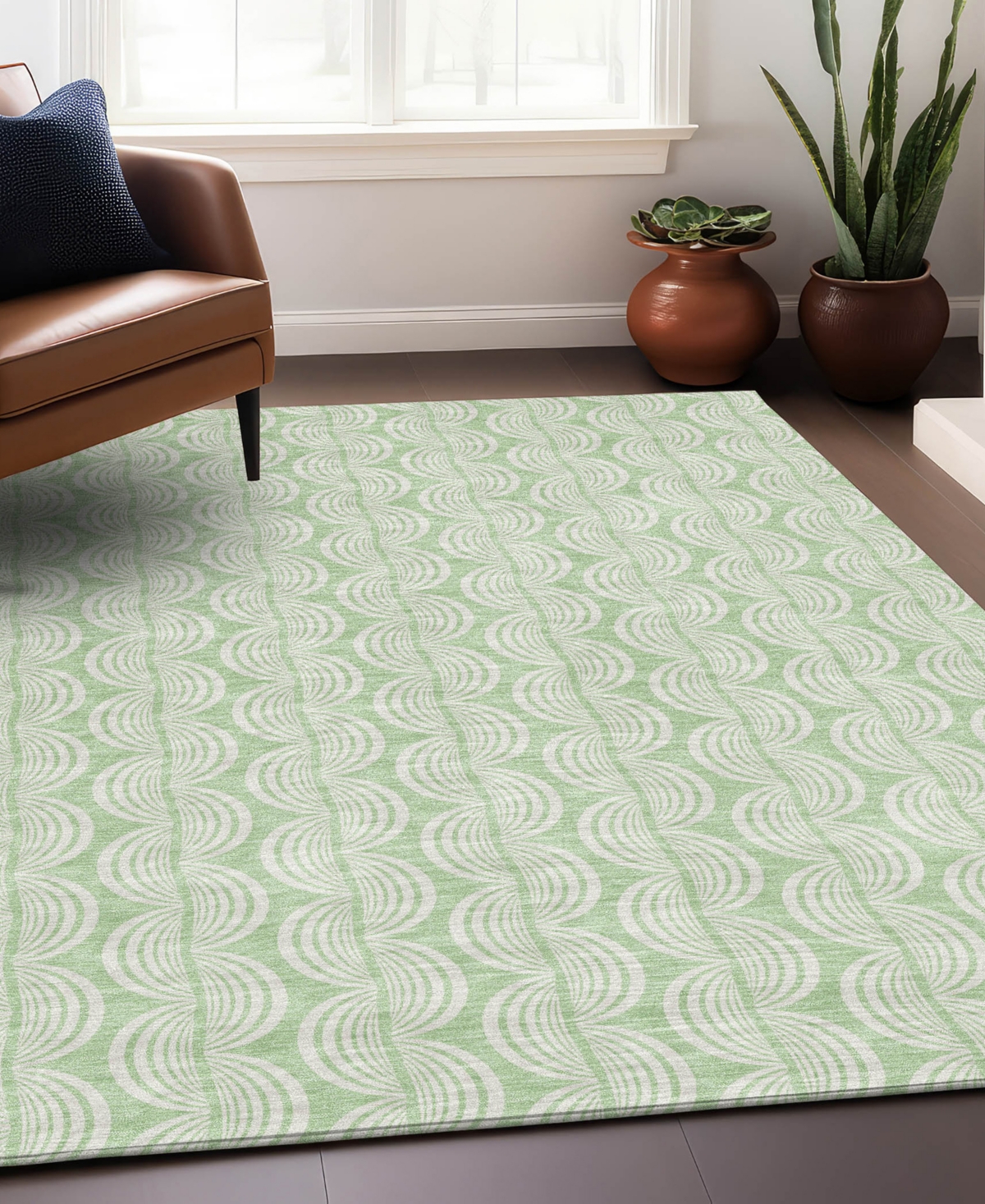 Addison Chantille Mahine Washable Acn1056 5'x7'6" Area Rug In Mint