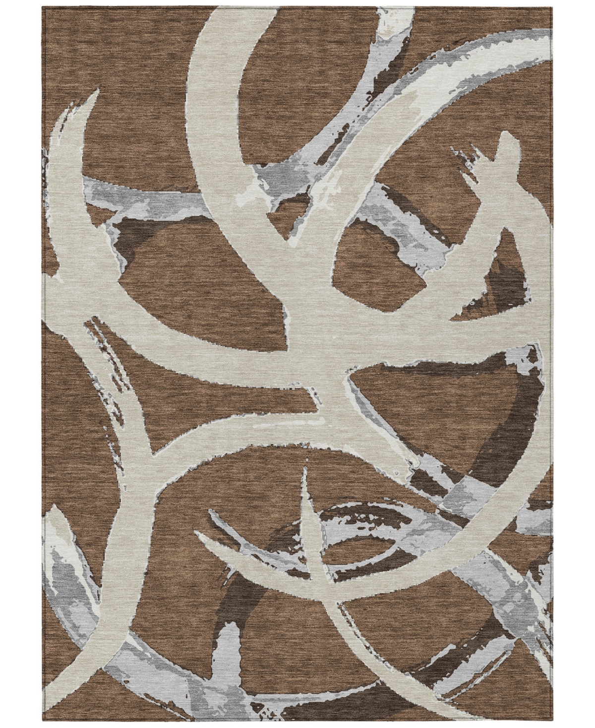 Addison Chantille Machine Washable Acn1022 5'x7'6 Area Rug In Brown