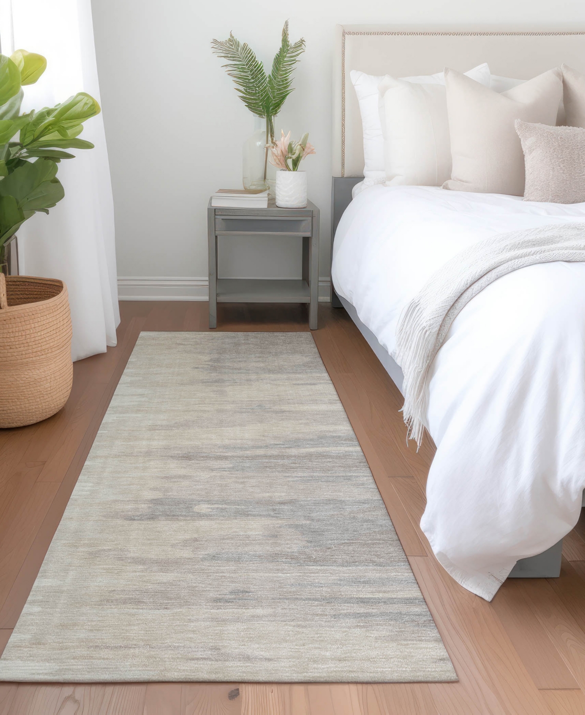 Addison Chantille Mahine Washable Acn1050 2'3"x7'6" Runner Area Rug In Ivory