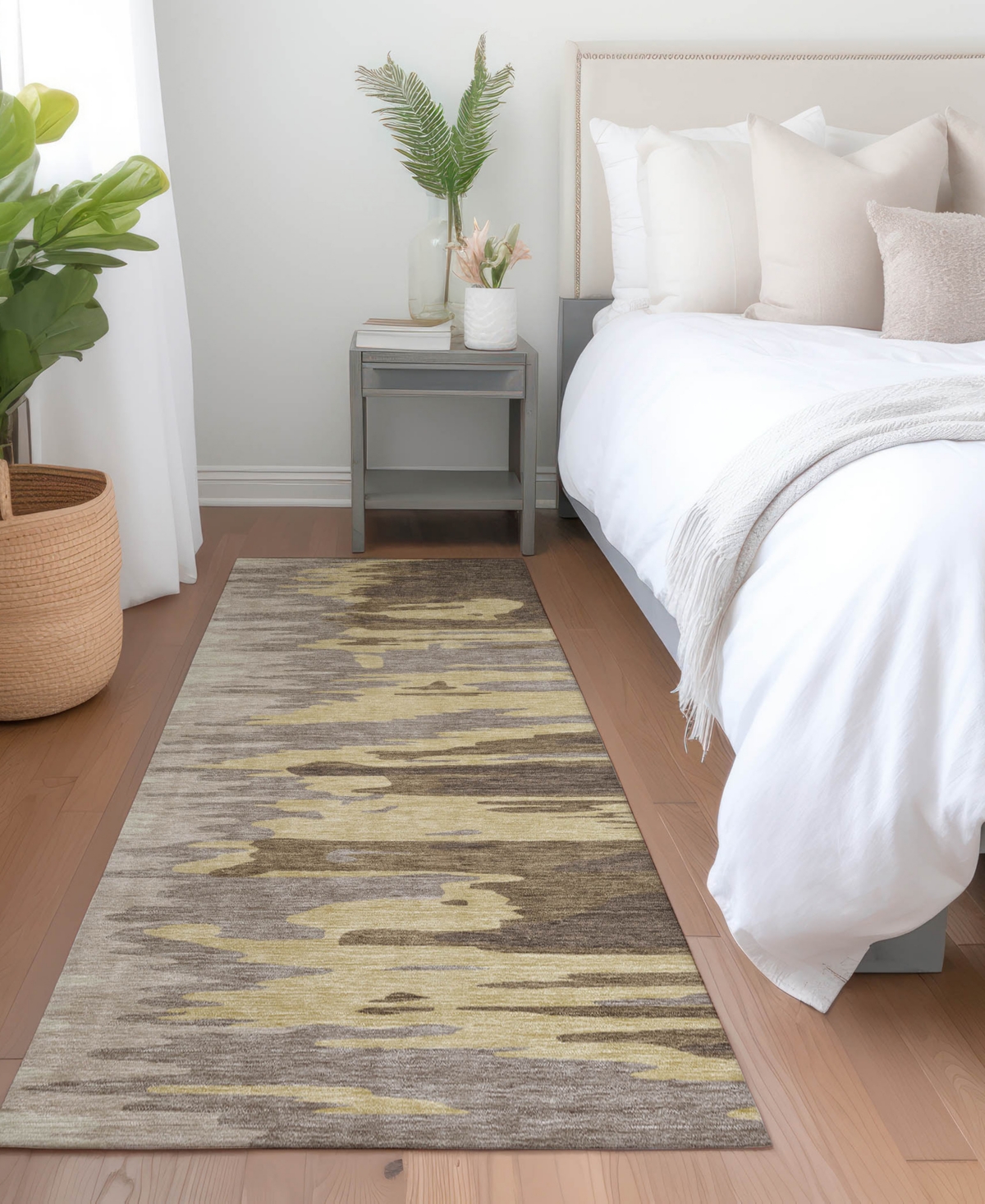 Addison Chantille Mahine Washable Acn1050 2'3"x7'6" Runner Area Rug In Coffee