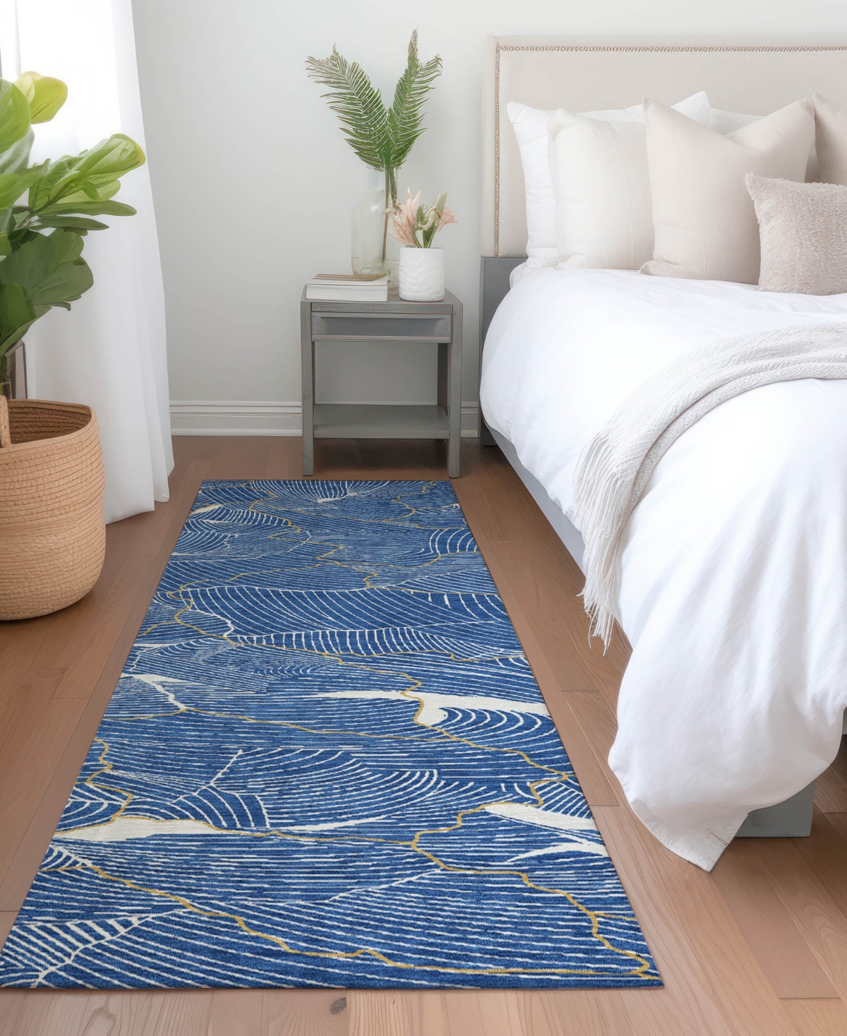 Addison Chantille Mahine Washable Acn1048 2'3"x7'6" Runner Area Rug In Blue