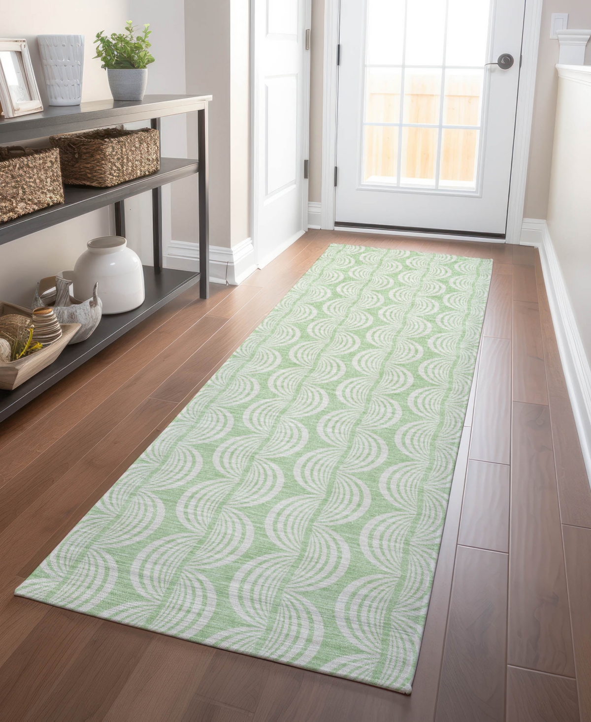 Addison Chantille Mahine Washable Acn1056 2'3"x7'6" Runner Area Rug In Mint