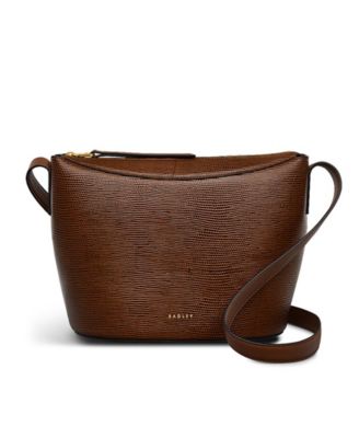 Kensal Faux Lizard Zip Top Crossbody Bag