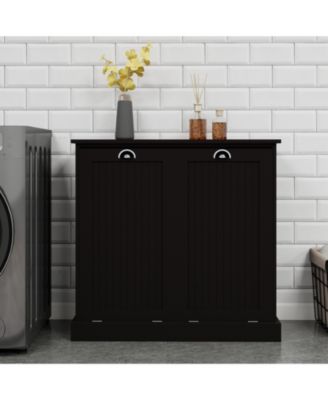  Two-Compartment Tilt-Out Laundry Sorter Cabinet