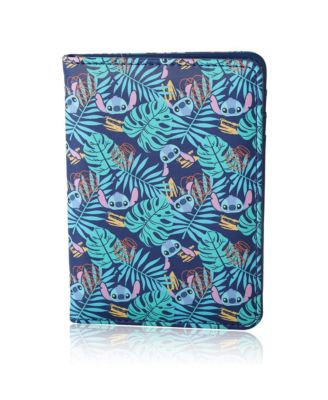 Stitch Navy Hawaiian Print Passport Holder - Travel Organizer