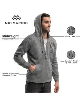 Men's Premium Zip-Up Hoodie for Men with Smooth Silky Matte Finish & Cozy Fleece Inner Lining Sweater with Hood