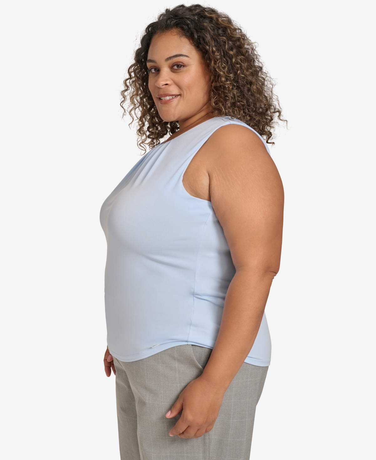 Calvin Klein Plus Size Pleat-Neck Camisole