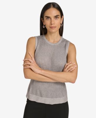 Calvin Klein - Petite Sleeveless Sweater Knit Top
