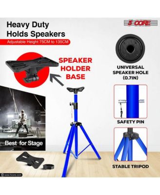 Speaker Stand Tripod Heavy Duty Adjustable Up to 72 Inch DJ Studio Monitor Stands Pole Mount - BLUE - 2PCS