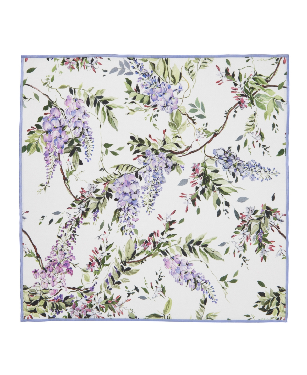 Mode Living Set Of 4 Cassis Napkins In White And Lavender Multicolor