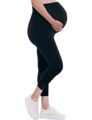 Maternity Essential Stretch Secret Fit Over the Belly Crop Leggings - Motherhood