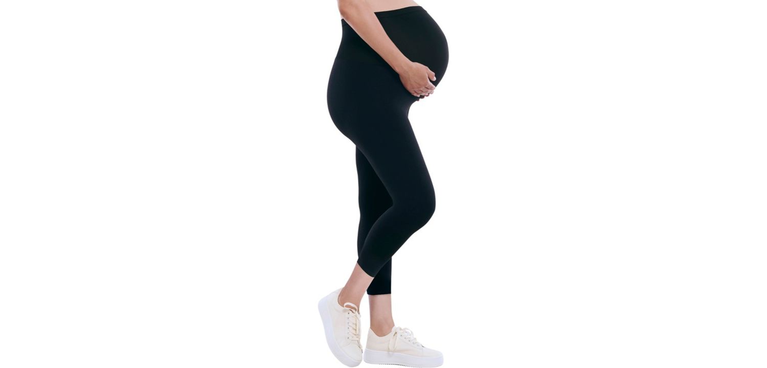 Maternity Essential Stretch Secret Fit Over the Belly Crop Leggings - Motherhood