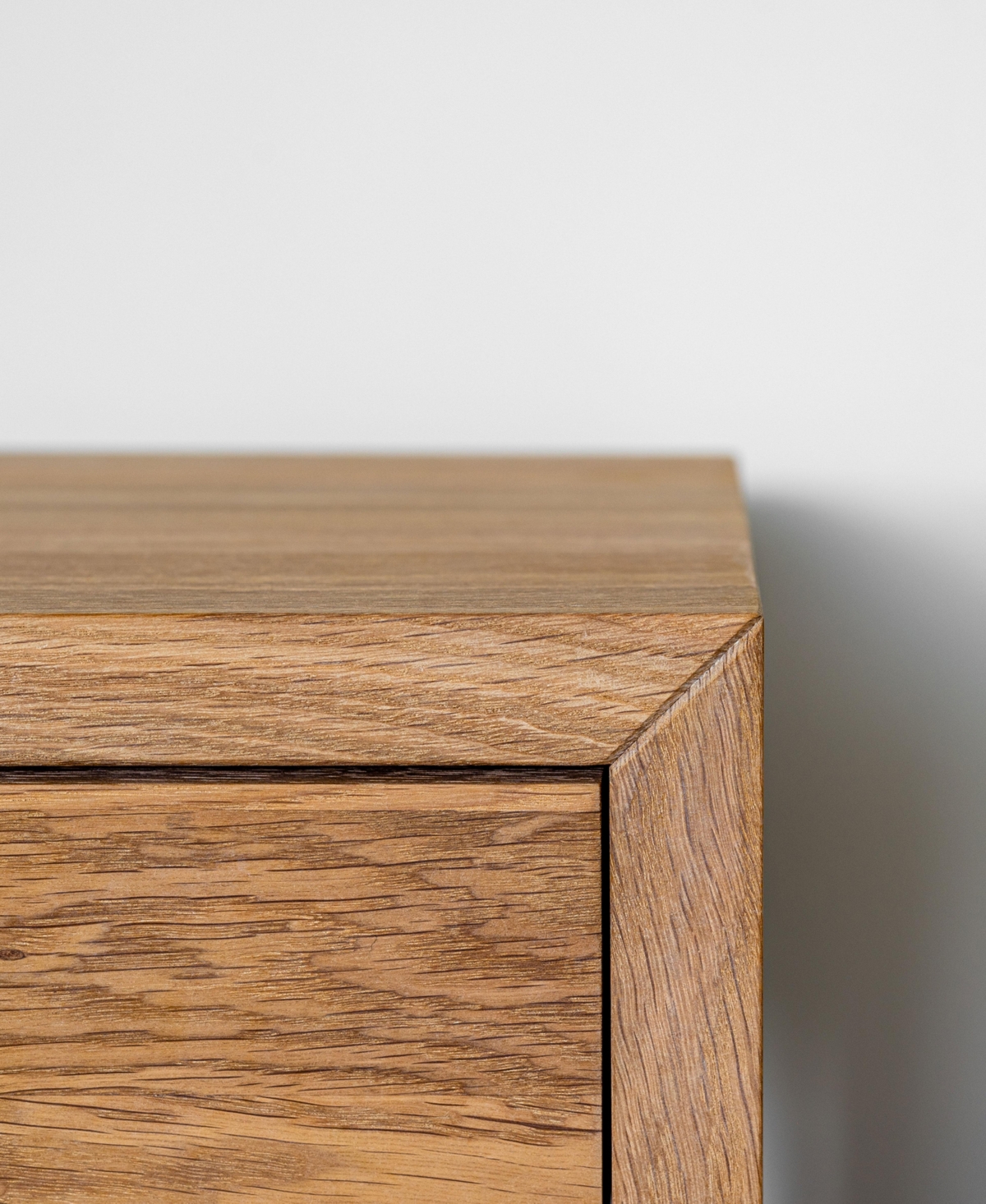 Woodek Solid Oak Nightstand With Drawer Medium, Unfinished Oak - Bedside Table For Bedroom