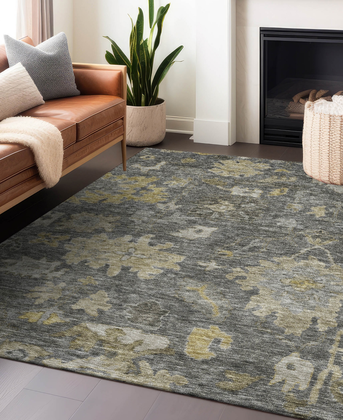 Addison Chantille Machine Washable Acn1108 8'x10' Area Rug In Gray