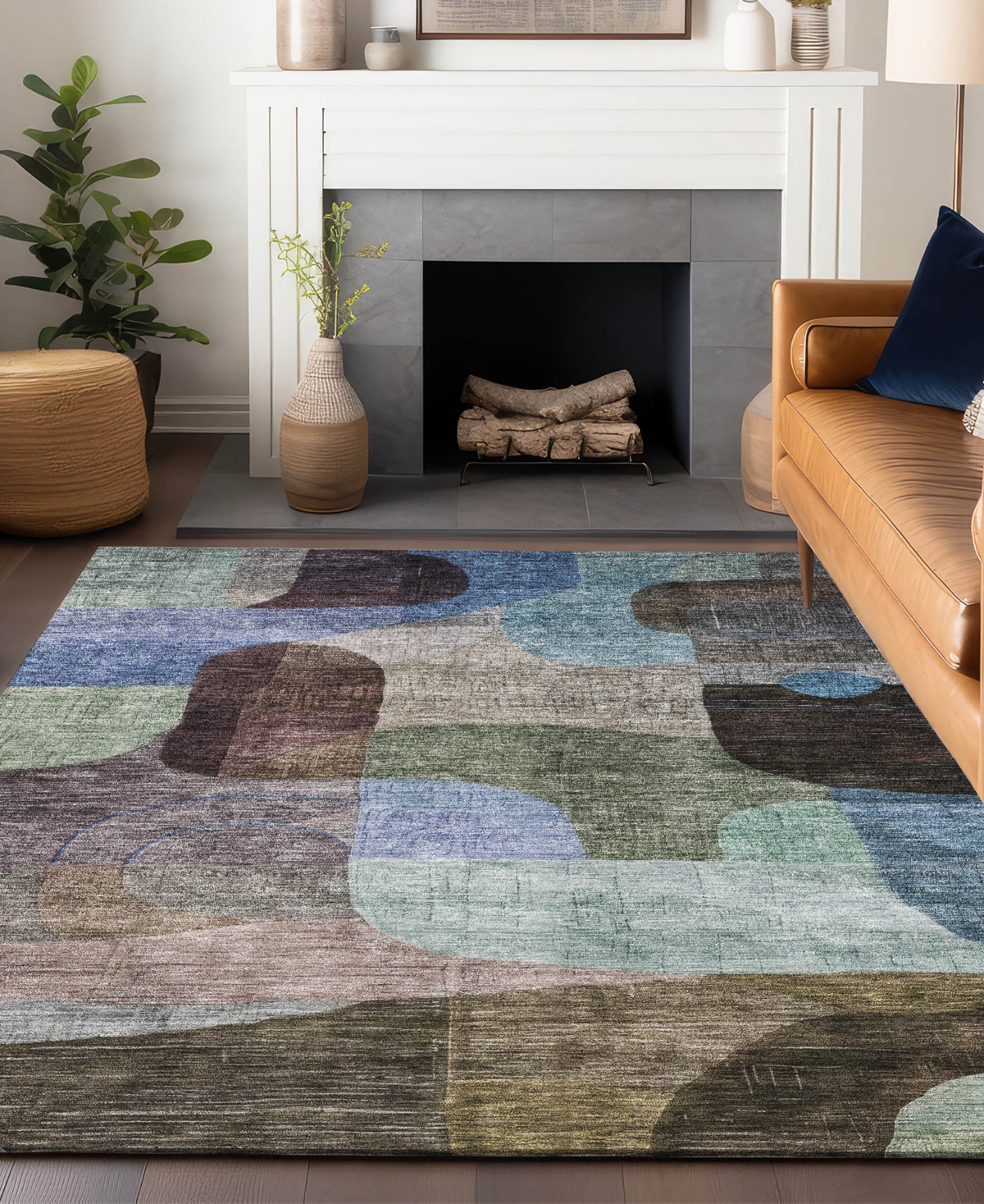 Addison Chantille Machine Washable Acn1115 8'x10' Area Rug In Blue